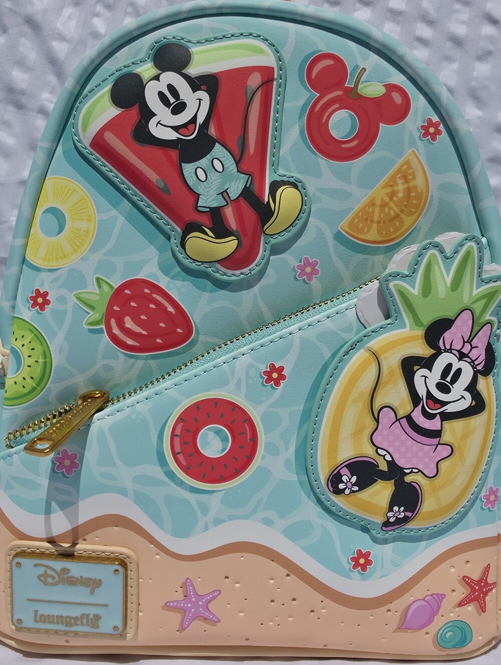 NWT Loungefly Disney's Mickey & Minnie Beach Fun Mini Backpack